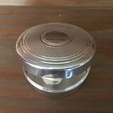 Guilloche silver metal candy box
