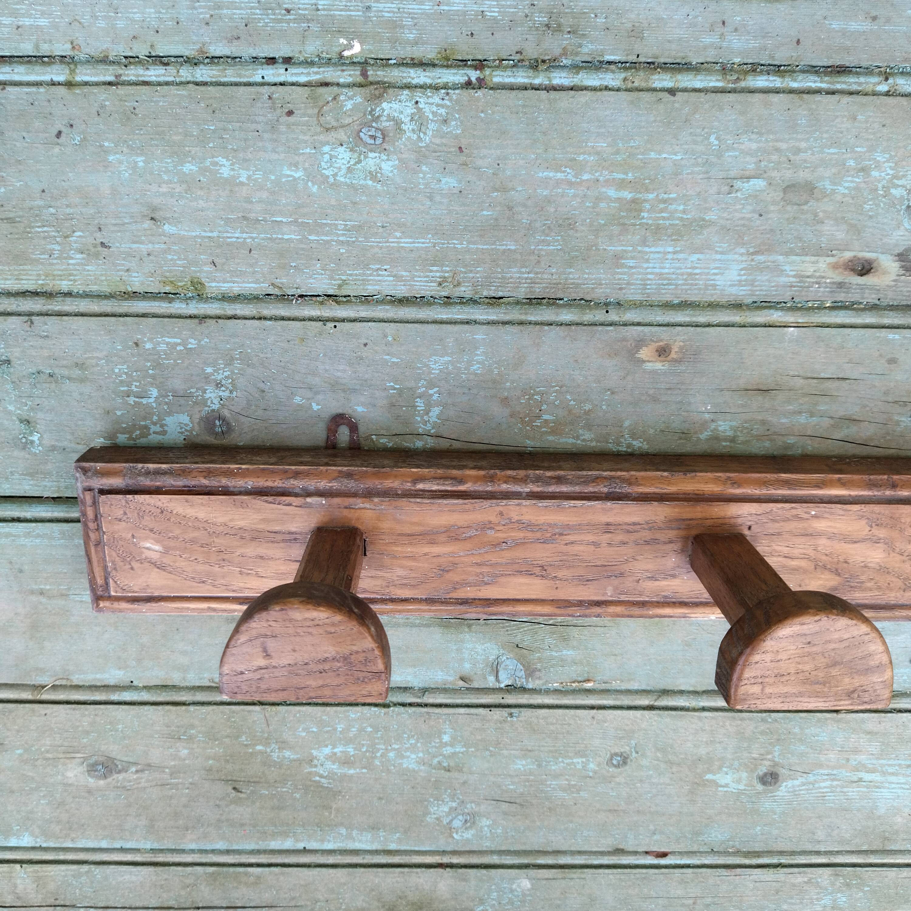Coat rack raw wood 50s