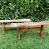Set of 2 benches 1.18 m long
