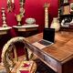 Antique French Writing Desk in Oak with Cabriole Legs, 1800s