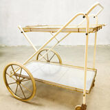 Midcentury vintage brass & steel trolley 'italian chique'