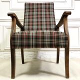 Scandinavian armchair with scottish tiles