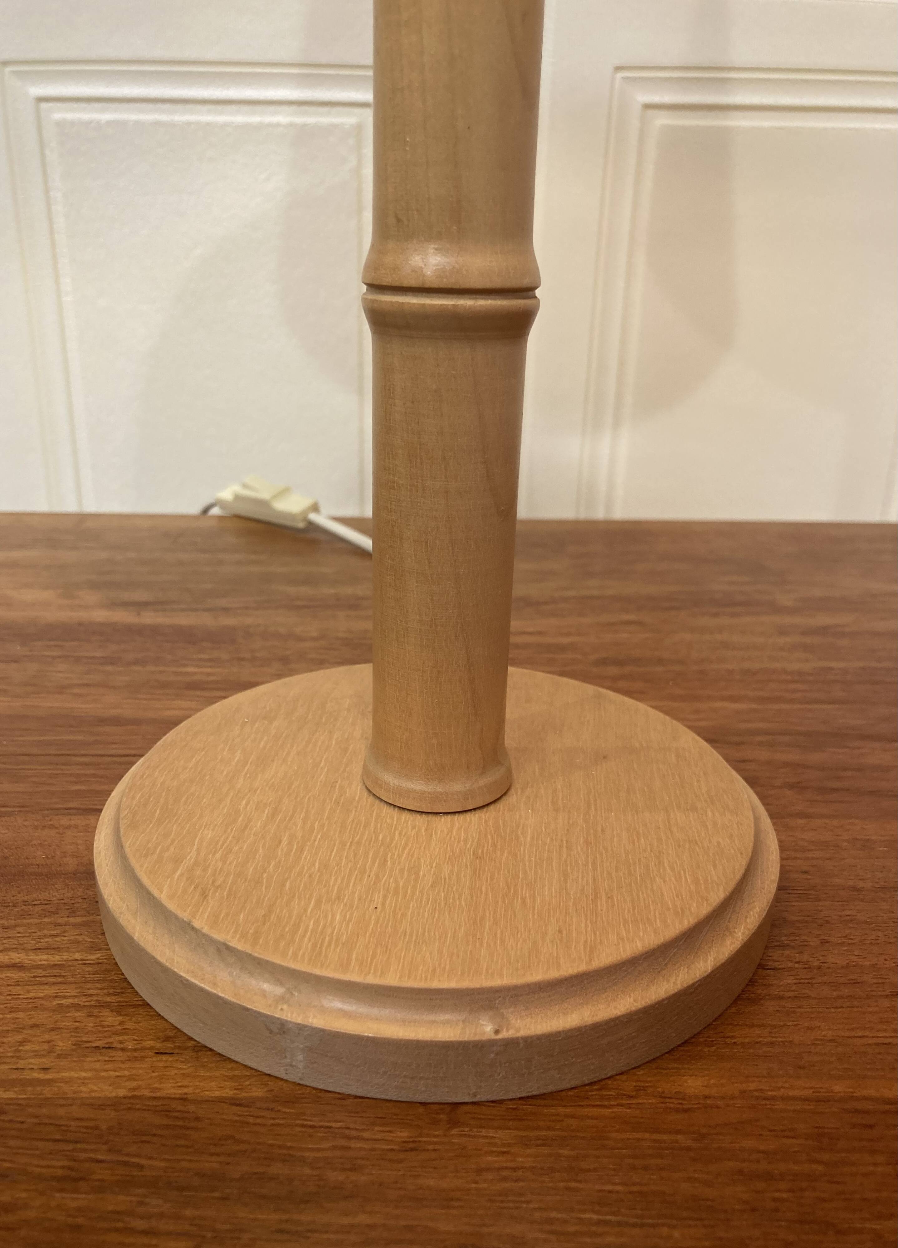 Solid wood lamp Scandinavian design 1960.