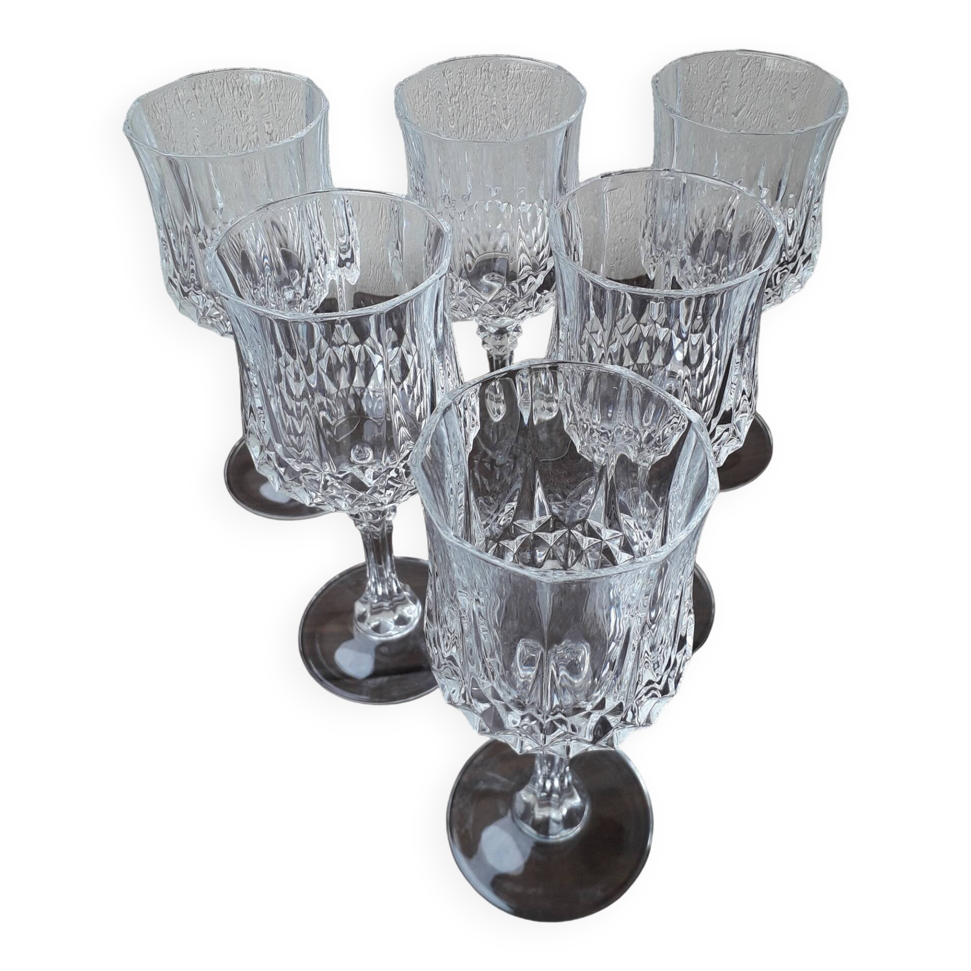 Crystal stemmed glasses