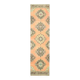 1970s Turkish Oushak Handmade Wool Cotton Orange Runner 98x378
