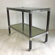 Vintage service 70 in wood, metal and glass