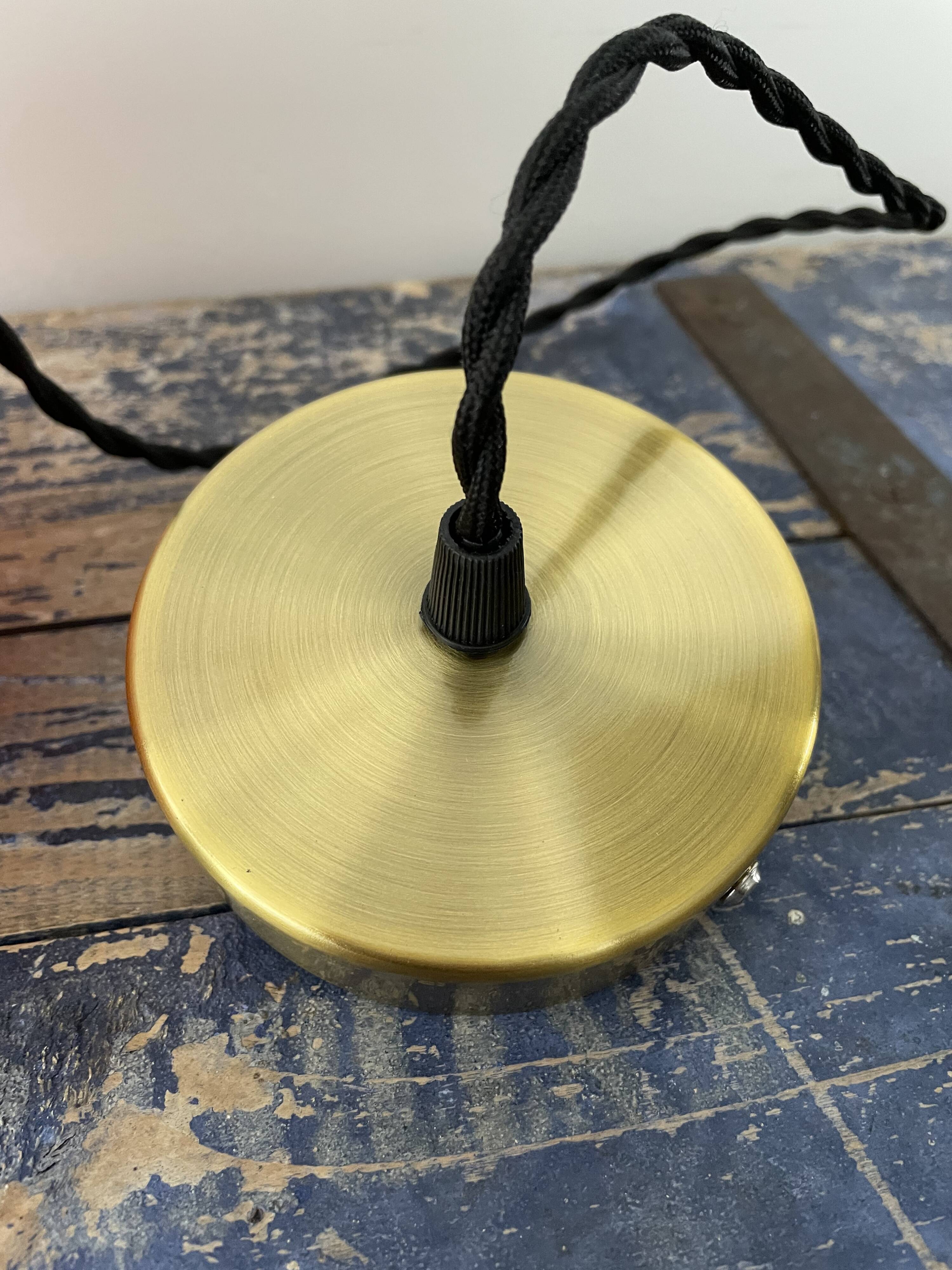 Suspension vintage en opaline orange électrifiée à neuf