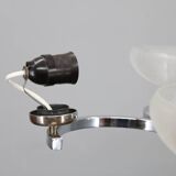 1950s Chrome and Glass Chandelier by Napako, Czechoslovakia