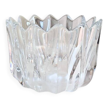 Bol, vase en cristal Orrefors par Jan Johansson, années 70