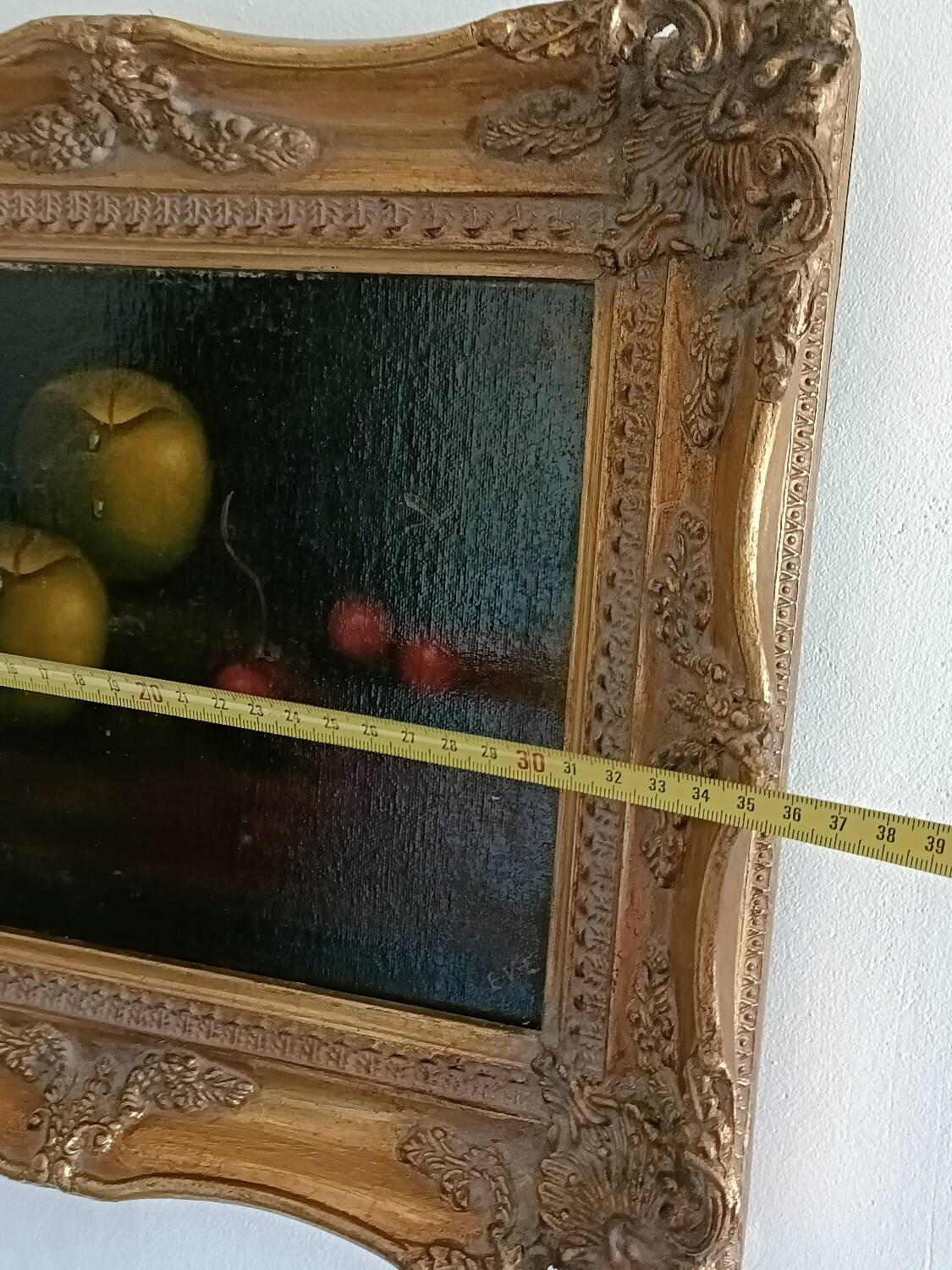 Peinture anglaise, nature morte, fruits
