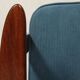 Vintage corduroy armchair Ocean blue upholstery