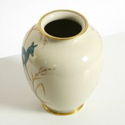 40s porcelain vase with handpainted wildlife motifs from PMR Bavaria Jaeger