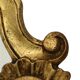 French Baroque-style gold-leaf gilded mirror with crest, 60 cm
