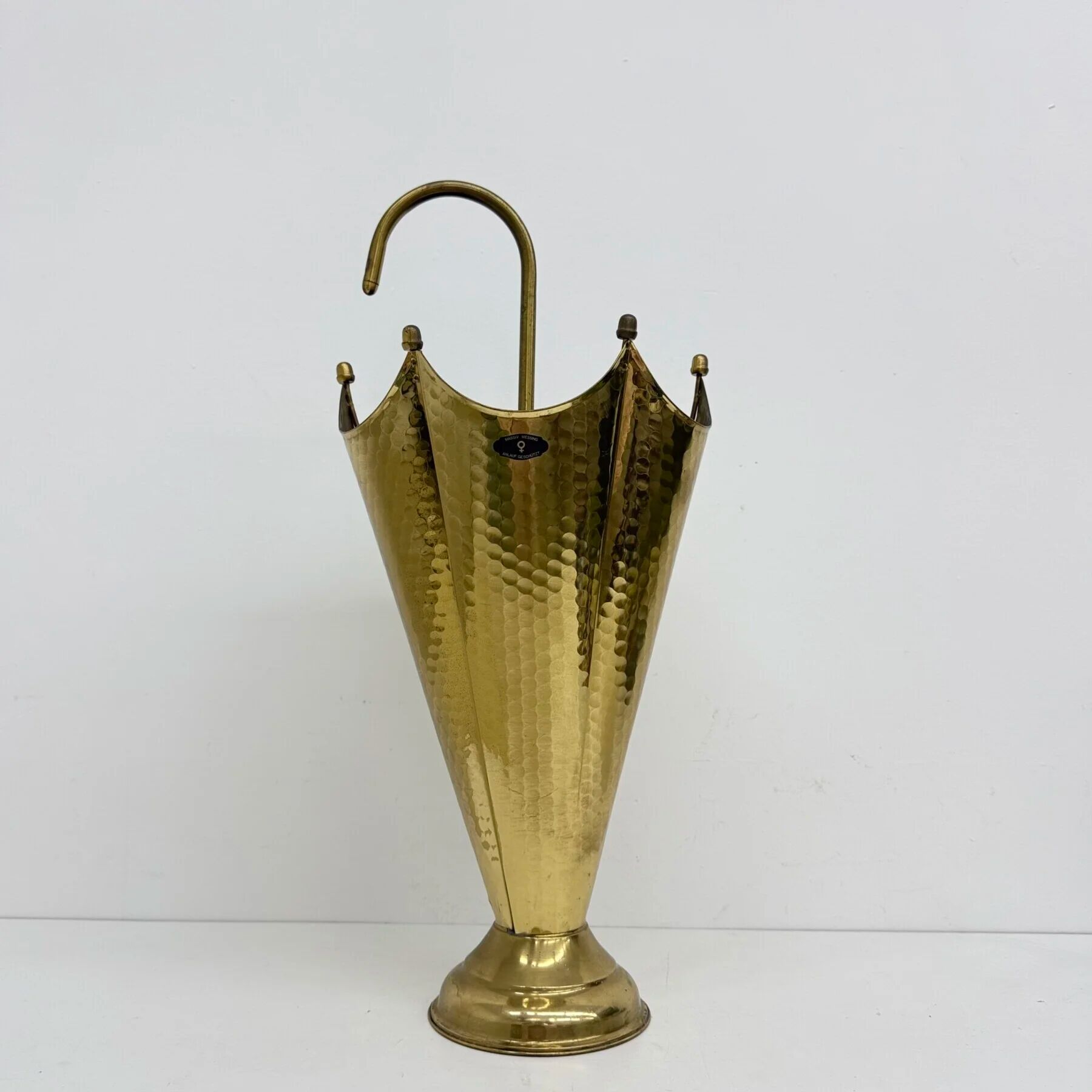 Mid-century design brass umbrella stand, 1970s