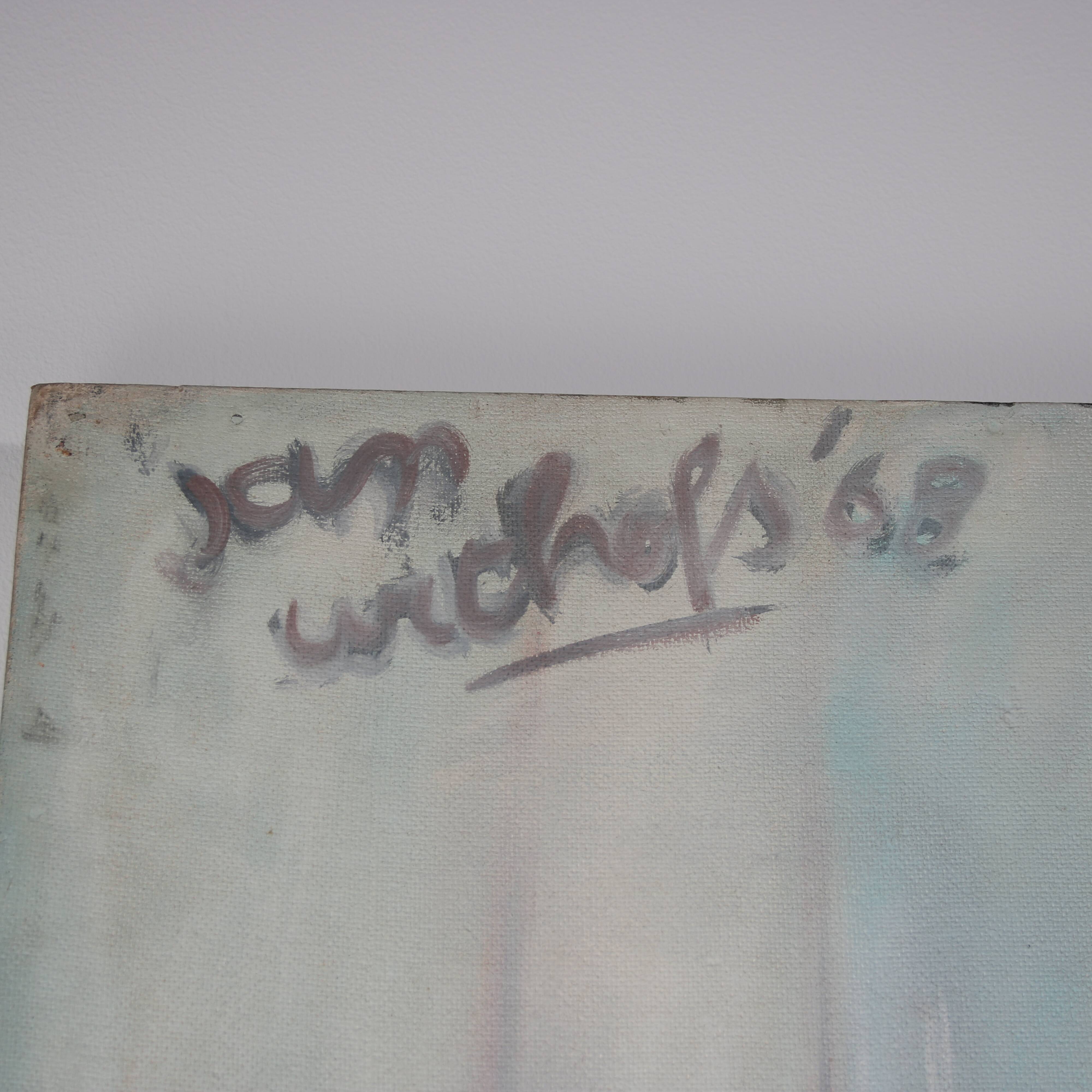 1968 Large painting “Lineaire Versneller” by Jan Withofs, Belgium