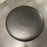 2x Eero Saarinen Tulip Stools black leather Knoll