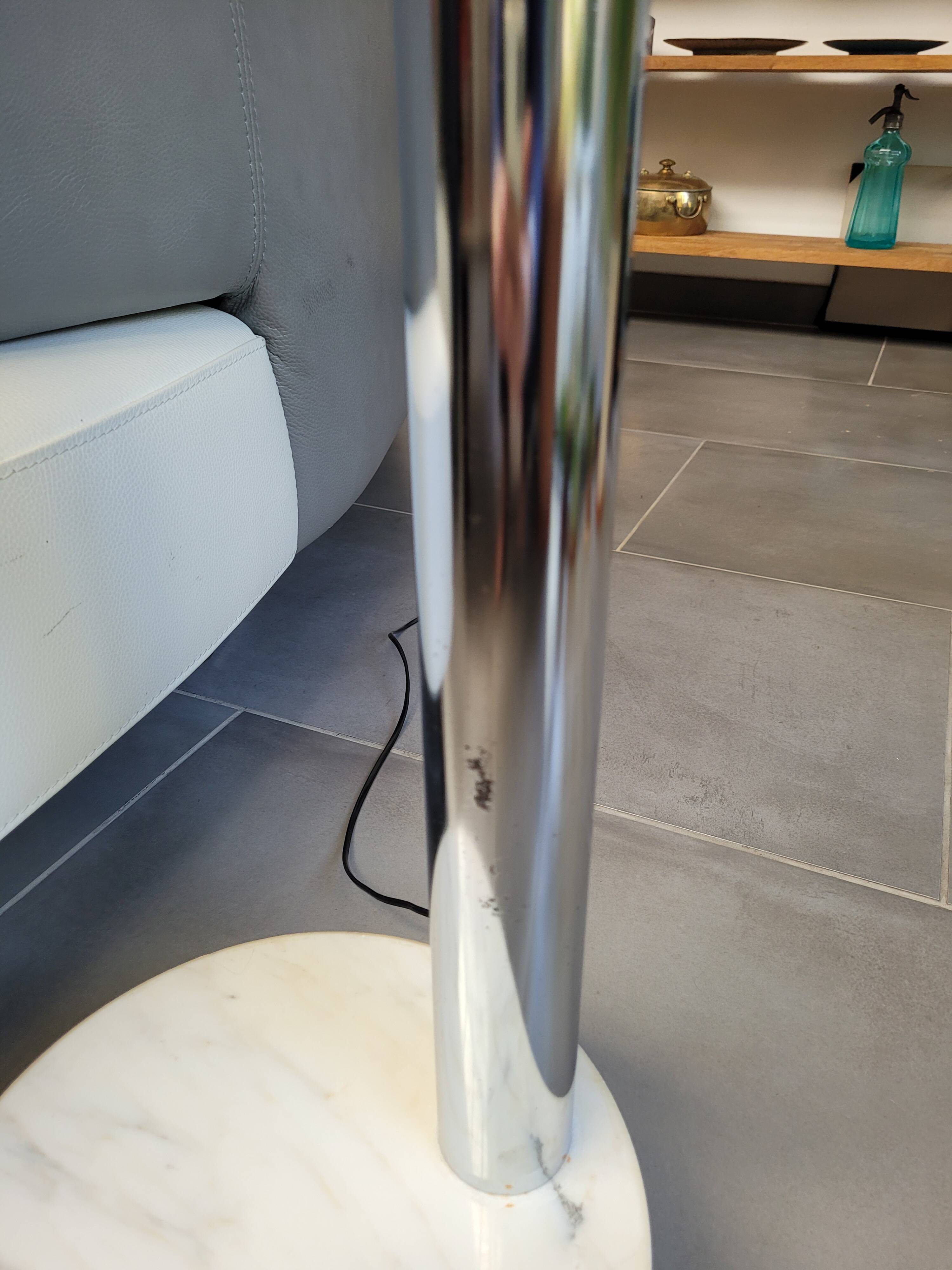 "Muguet" floor lamp by G. Reggiani in chrome metal from the 70s
