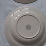 Assiettes anciennes creuses VB fleurs bleues