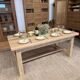 Solid oak table with 2 drawers