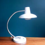 White desk lamp in industrial style metal