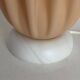 Lampe  vintage 1970 Athéna Georgia Jacob drapée saumonée - 50 cm