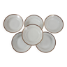 6 assiettes creuses en porcelaine blanche