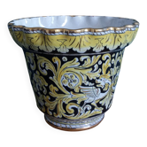 Planter pot in majolica signed Alberto Rubboli, Gualdo Tadino, Italy