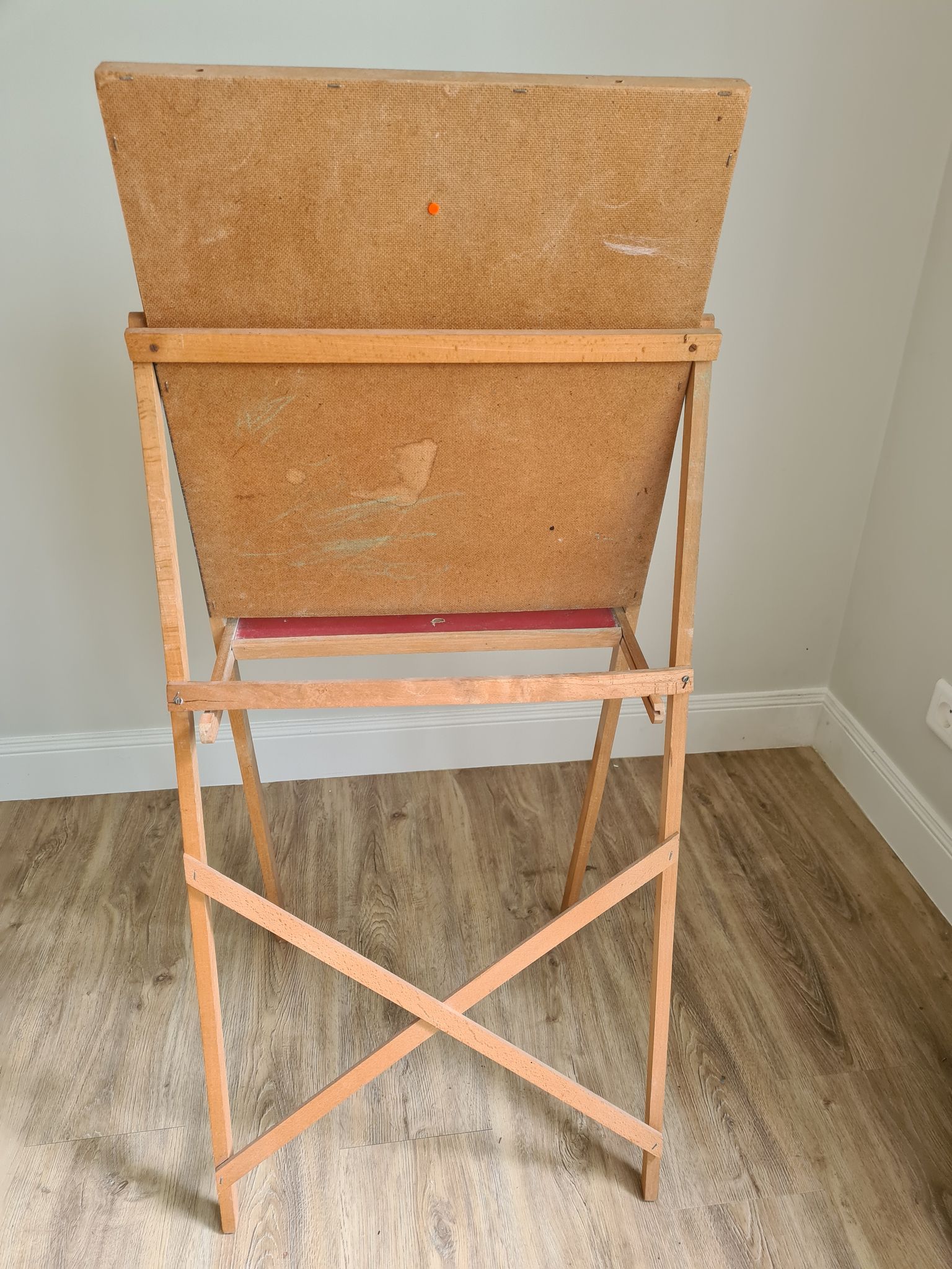 Old blackboard - wooden Table+ tablet with alphabet / hour / abacus Dimensions:108x45