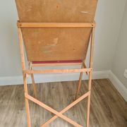 Old blackboard - wooden Table+ tablet with alphabet / hour / abacus Dimensions:108x45