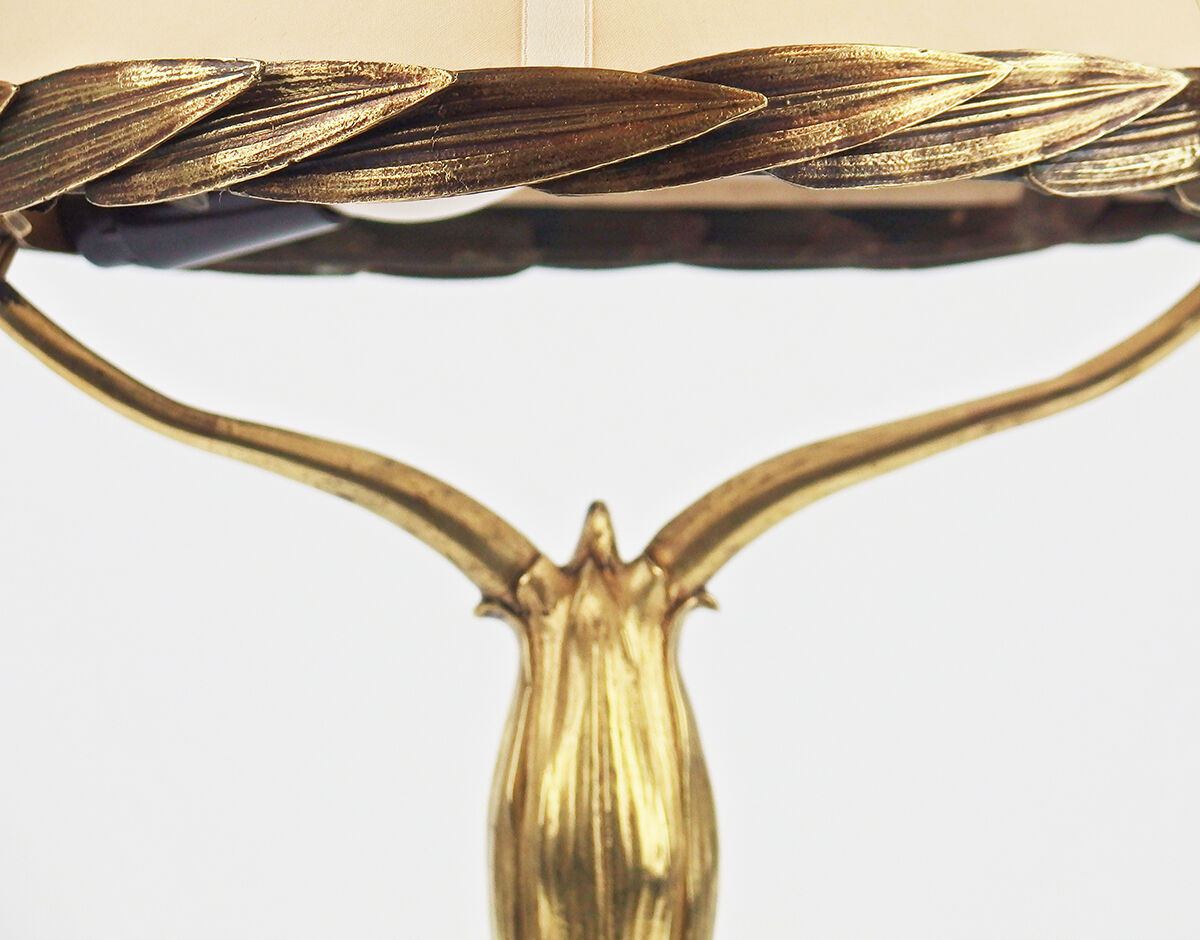 Bronze art nouveau lamp