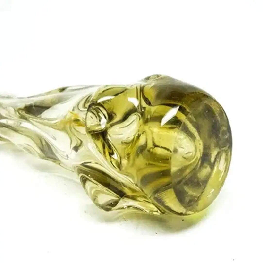 Sekacz vase, crumpled glass, Huta Wołomin, Poland, 1980s