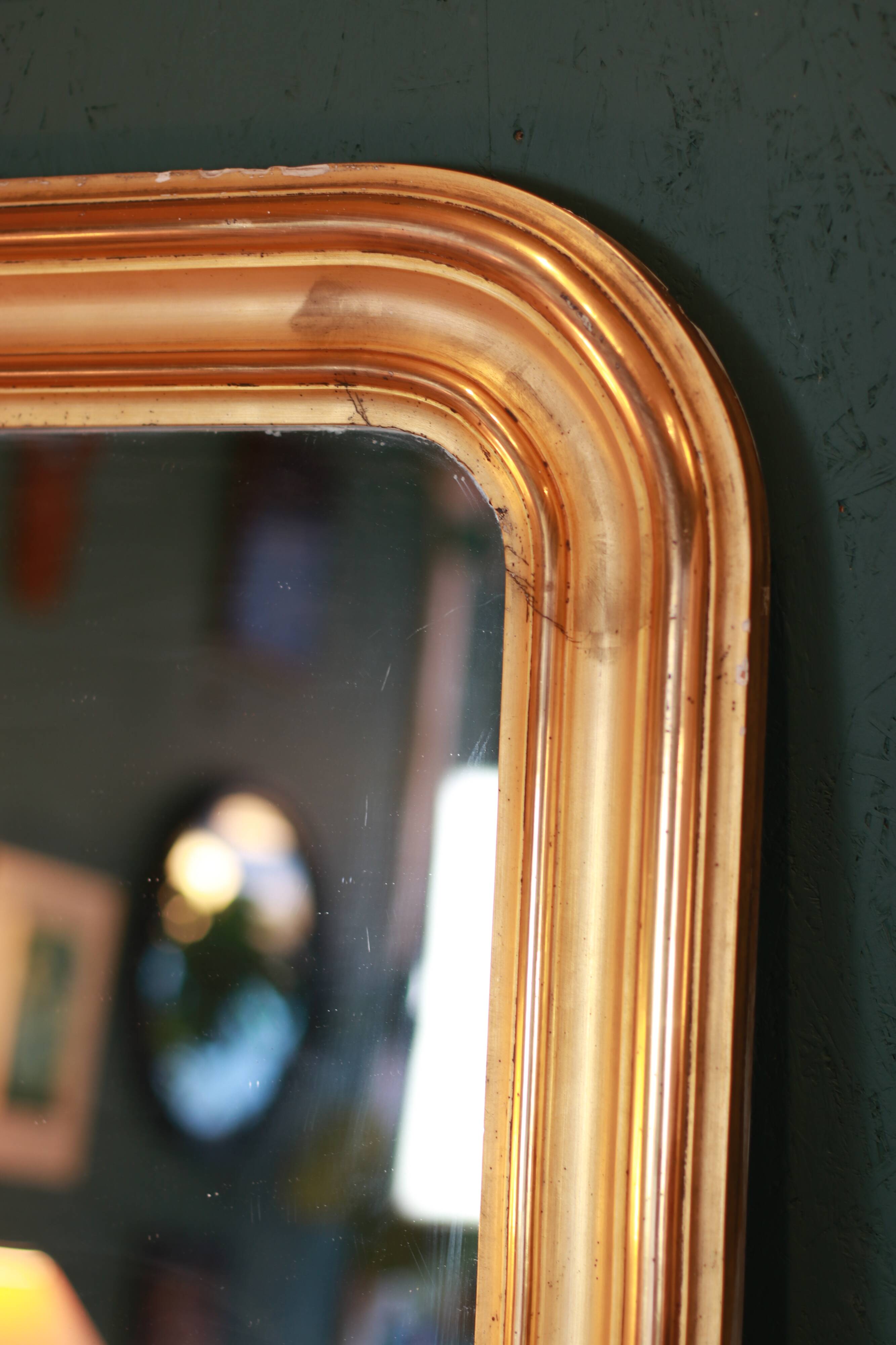 Very large Louis Philippe golden mirror