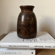African Vase Solid Wood - Primitive Art - Wabi Sabi Sculpture