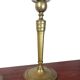 Pair of brass candlesticks, 19th century, neoclassical style.