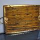 Rattan and brass top, Italy, 1970