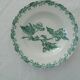 Plate saint amand green décor richelieu flower al . mb faience france