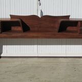 Cosy, art deco bedroom furniture in solid walnut