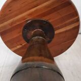 Pair of industrial stools foot in copper metal