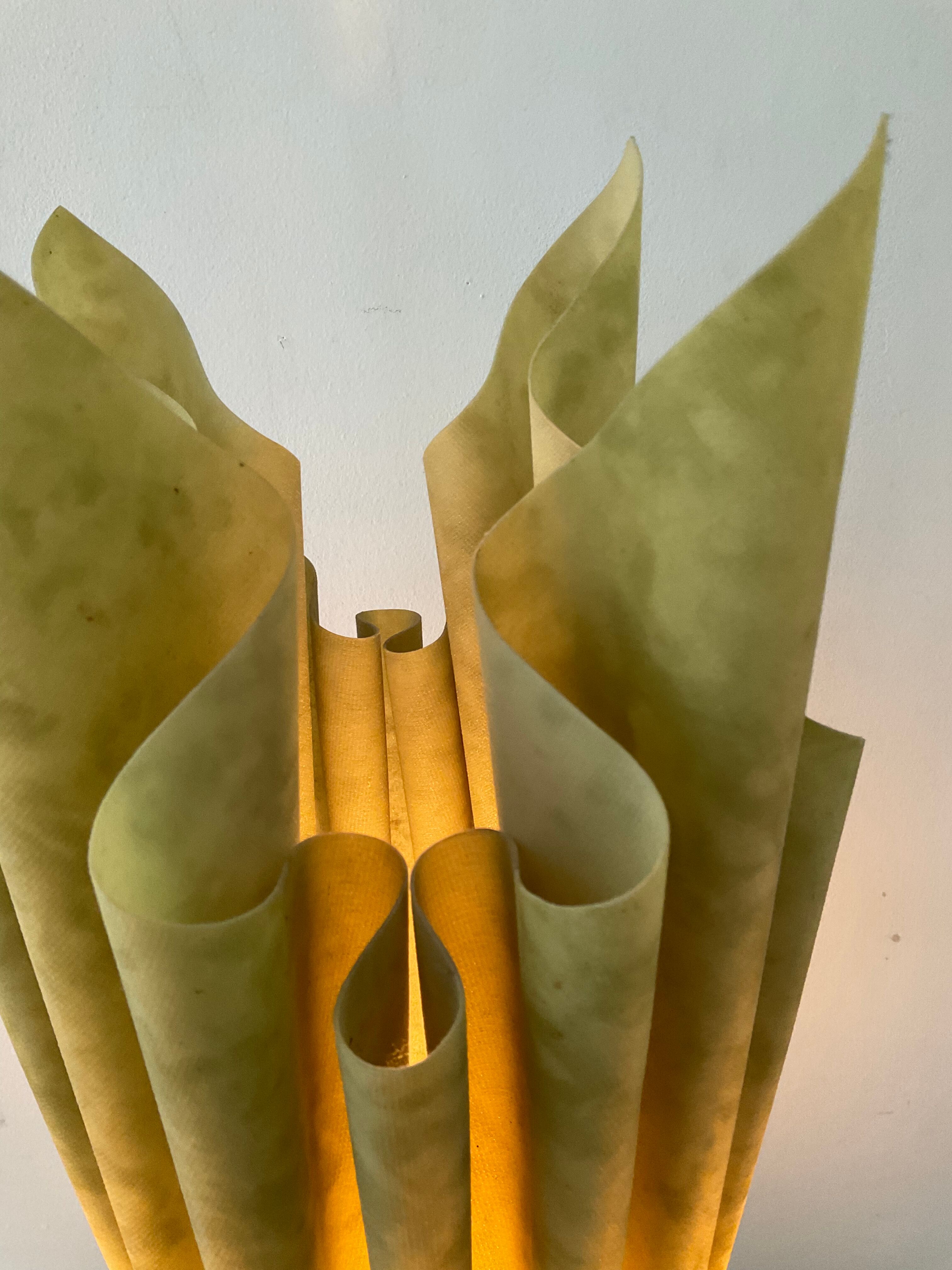 Georgia Jacob gold leaf lamp from the 70s and 80s signed