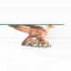 Table basse aigle en bois