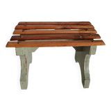 Small bench footrest in vintage solid wood
