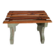 Small bench footrest in vintage solid wood