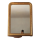Gilded Louis Philippe mirror old with gold leaf, 126x90 cm