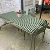 Hay Palissade dining table, chairs and bench