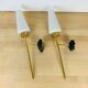Pair of brass and opaline Lunel sconces, Arlus 50s