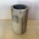 Gray white marble scroll vase