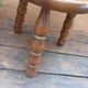 Brutalist tripod wooden stool in Charles Duduyt style.50/60