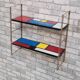 Floor string style piet mondrian gold studs. rare 47x49x16