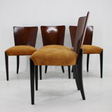 1950s Jindrich Halabala dining chairs H-214 for UP Závody set of 4