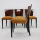 1950s Jindrich Halabala dining chairs H-214 for UP Závody set of 4